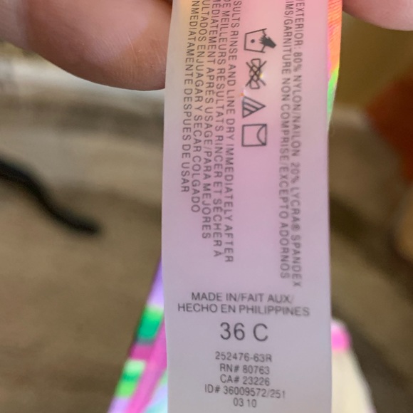 Victoria secret bikini bathing suit  halter colorful  summer beach swim 36C med - Picture 8 of 10